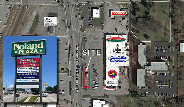 photo of site at noland plaza.
